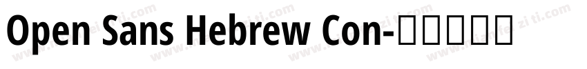 Open Sans Hebrew Con字体转换